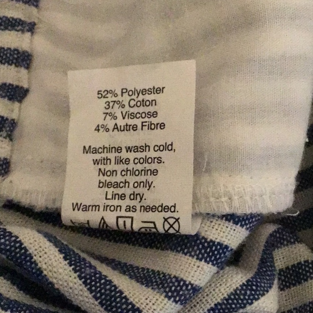 J. Crew Navy and White Striped A-Line Skirt. Casual and cute. - Picture 8 of 8
